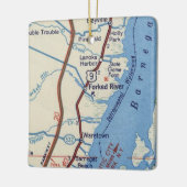 Forked River NJ Map Keramisch Ornament (Links)