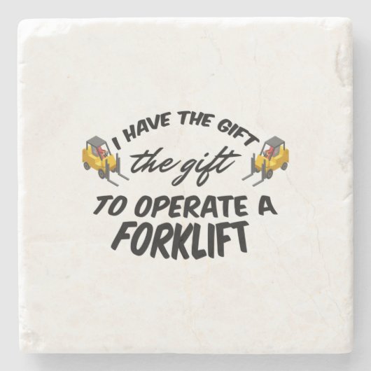 Forklift Cadeft Stenen Onderzetter (Voorkant)