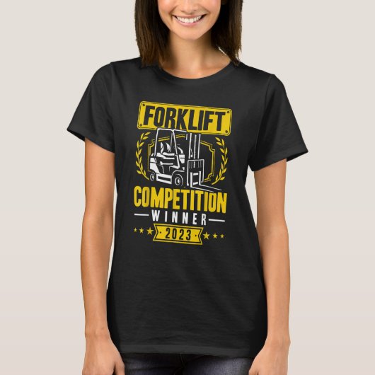 Forklift Competition Winner 2023 Certified Forklif T-shirt (Voorkant)