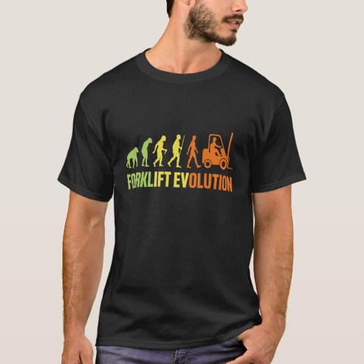 Forklift Evolution Forklift Operator Fork Wareho T-shirt (Voorkant)