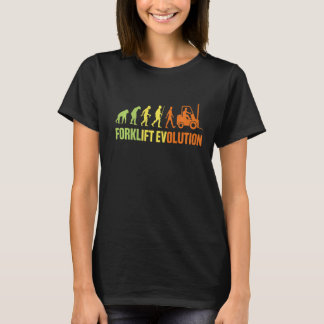 Forklift Evolution Funny Forklift Operator Fork Wa T-shirt