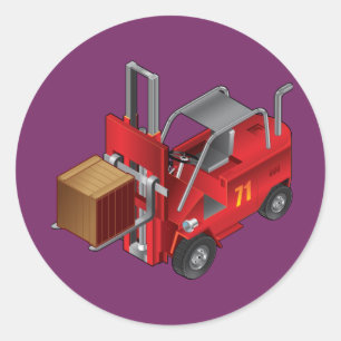 Forklift, Kinder Pallet Truck Design Ronde Sticker