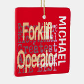 Forklift Operator Extraordinaire CUSTOM Keramisch Ornament (Rechts)