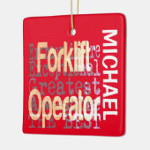 Forklift Operator Extraordinaire CUSTOM Keramisch Ornament (Links)