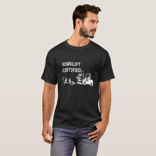 Forklift Operator Forklift Certified T-shirt (Voorkant volledig)