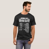 Forklift Operator Rate Funny Driver T-shirt (Voorkant volledig)