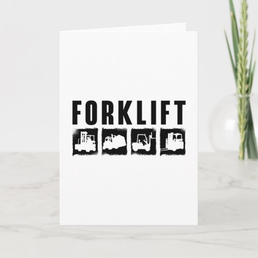 Forklift Quote Forklift Operator Driver Worker Kaart (Voorkant)