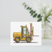 Forklift Truck Post Card Briefkaart (Staand voorkant)