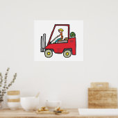 Forklift Truck Poster (Keuken)
