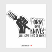 Forks over Knives, Vegan Sticker (Vel)