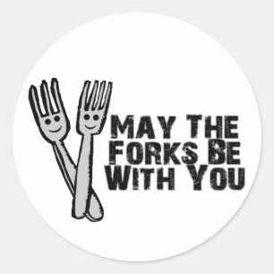 Forks zijn bij jou ronde sticker