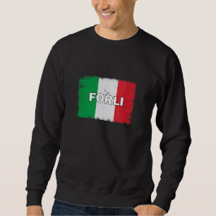 Forli Italië stad met Italiaanse vlag Trui
