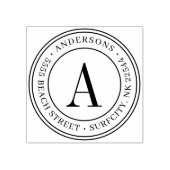 (FORMAAT GEWIJZIGD) Elegant monogram Retouradres Z Rubberstempel (Afrduk)