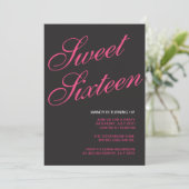 Formal Black Sweet 16 Invitations (Debout devant)