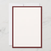 Formal burgundy ivory classic typography wedding kaart (Achterkant)