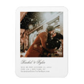 Formal Caption Wedding Engagement Save the Date Magneet (Verticaal)
