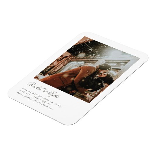 Formal Caption Wedding Engagement Save the Date Magneet (Linkerzijde)
