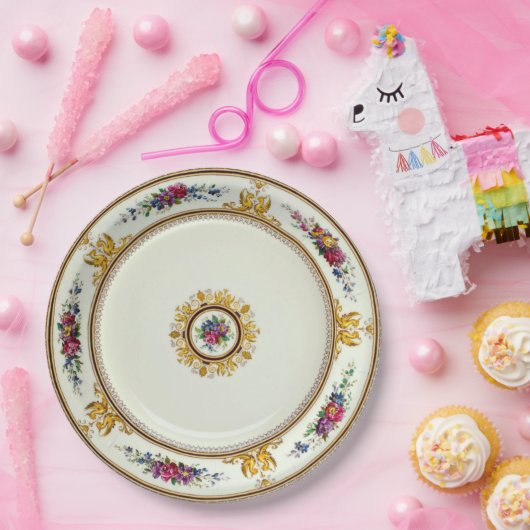  Formal China Pattern Paper Dinner Bord (Feest)