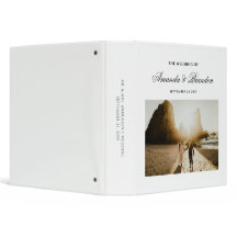 Formal Classic Black Script Photo Wedding Album
