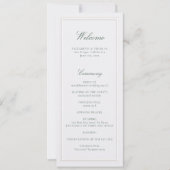 Formal Classic Green Pearl Frame Wedding Program (Voorkant)