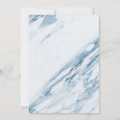 Formal Dusty Blue Champagne Wine Floral Marble Kaart (Achterkant)
