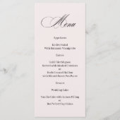 Formal Elegant Calligraphy Menu (Devant)