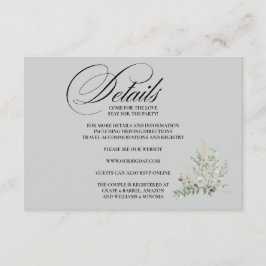 Formal Elegant Enclosure Card Details Informatiekaartje
