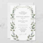 Formal Elegant Faire-part de mariage botanique (Devant)