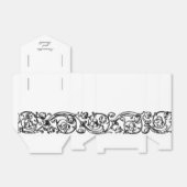 Formal Elegant Zwart-wit Favor Box Bedankdoosjes (Uitgevouwen)