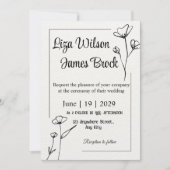 Formal Floral Crest Monogram Wedding Invitation (Devant)