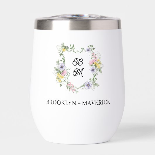 Formal Floral Monogram Crest Wedding (Avant)