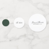 Formal Floral Tropical Green Leaf Wedding Confetti (Achterkanten)