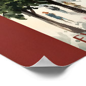 Formal Garden Courtyard Poster  Tree Lined Paths (Coin)