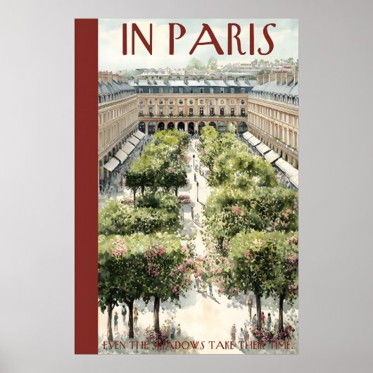 Formal Garden Courtyard Poster  Tree Lined Paths (Devant)