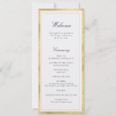 Formal Modern Classic Pearl Gold Wedding Program (Voorkant)