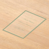 Formal Real Sage Green Border & Script Wedding Acryl Uitnodigingen (Laagn)
