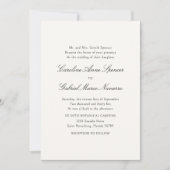 Formal Simple Classic Wedding Invitation (Devant)