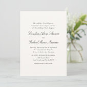 Formal Simple Classic Wedding Invitation Kaart (Staand voorkant)