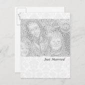 Formal White is getrouwd Aankondigingskaart (Voorkant / Achterkant)