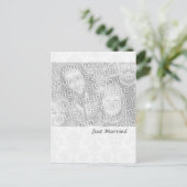 Formal White is getrouwd Aankondigingskaart (Staand voorkant)