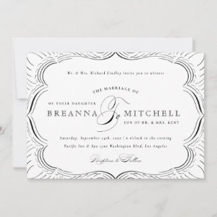 Formalité Flouris Élégant Mariage Invitation