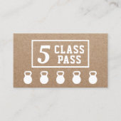 Formateur 5 Classe Pass Fidélité Rustique Kraft (Devant)