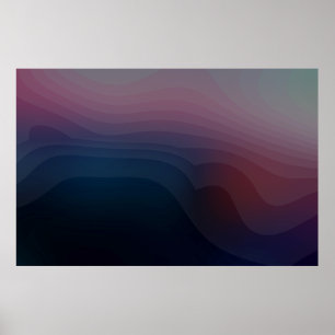 Formaties 14b - Paarse Abstracte kunst Poster