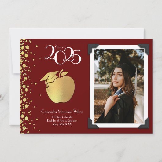 Formation des enseignants Faire-part de diplôme d' (Devant)