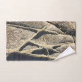Formation rocheuse côtière motif étoile Plage (Serviette à main)