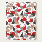 Forme Abstraite rouge, charbon de bois et blanc (Dos)