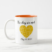 Forme cardiaque Jigsaw Puzzle Mug (Gauche)