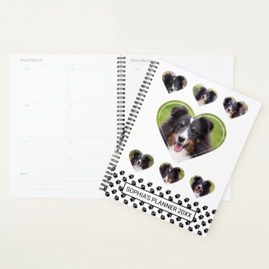 Forme cardiaque Modèles photo, pattes et texte (Devant avec enveloppe)