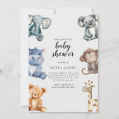 Forme d'animal mou de bois Baby shower Invitation (Devant)