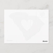 Forme de carte d'état gris de Caroline du Sud avec (Dos)